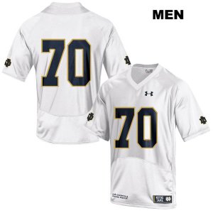 Notre Dame Fighting Irish Men's Luke Jones #70 White Under Armour No Name Authentic Stitched College NCAA Football Jersey JYD8799FJ